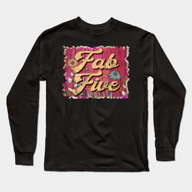 Classic Five Personalized Flowers Proud Name Long Sleeve T-Shirt by Friday The 13th